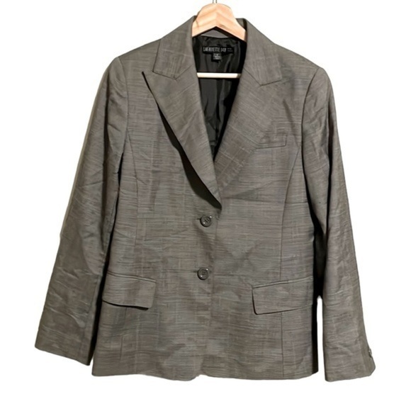 Lafayette 148 Wool Blazer Gray 8 - Picture 1 of 7